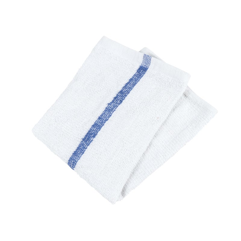 Arkwright, LLC Arkwright Qwick Wick Bar Mop Towels - (Pack of 12) 100% Cotton Quick Dry Dishcloths, Super Absorbent Multipurpose Cleaning Rags for Restaurants, Kitchen, Bathroom, Hotel, 16 x 19 in, Blue Stripe - Image 3